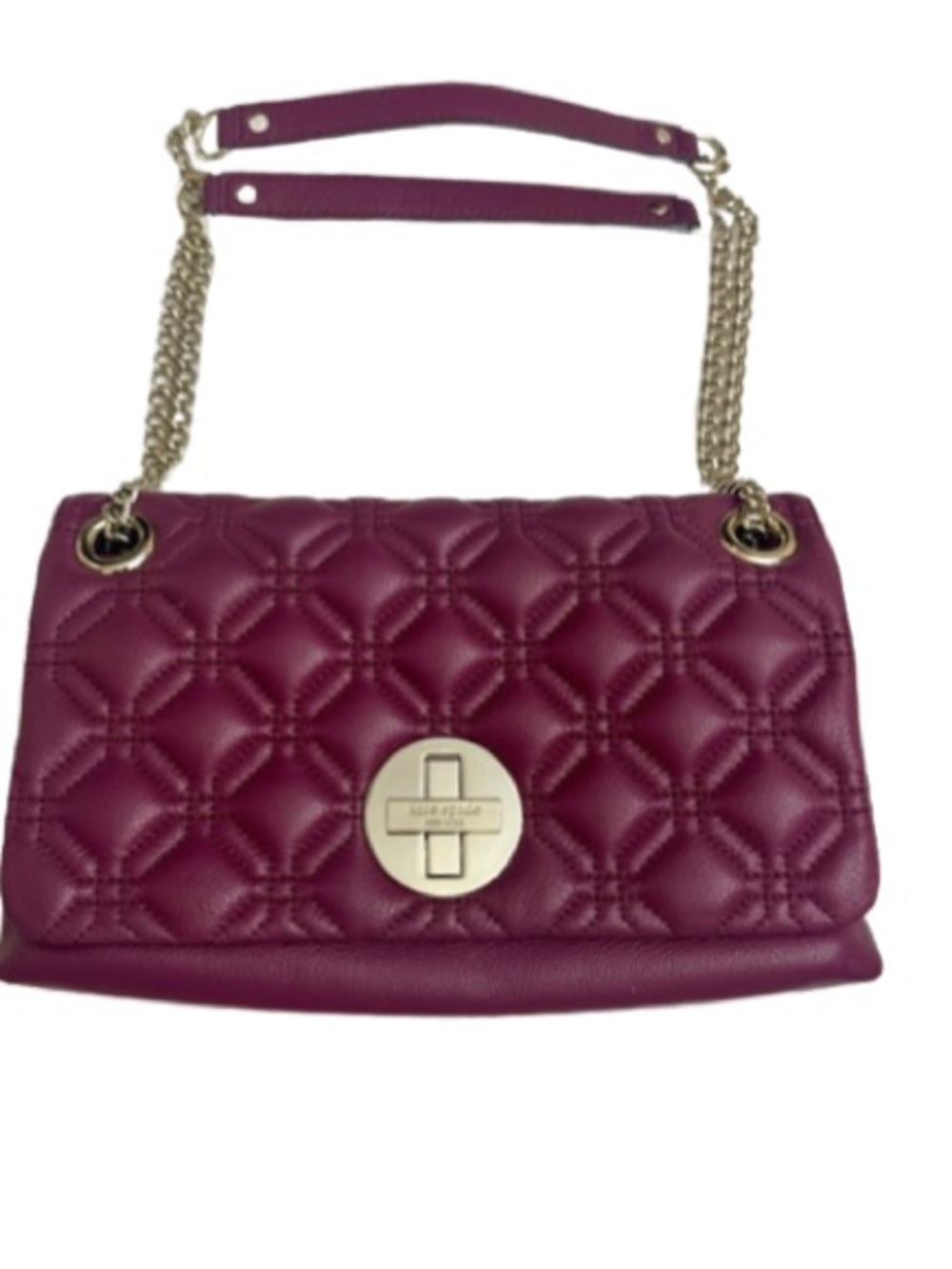 Kate Spade Quilted Astor Court Shoulder Bag in Purple Berry